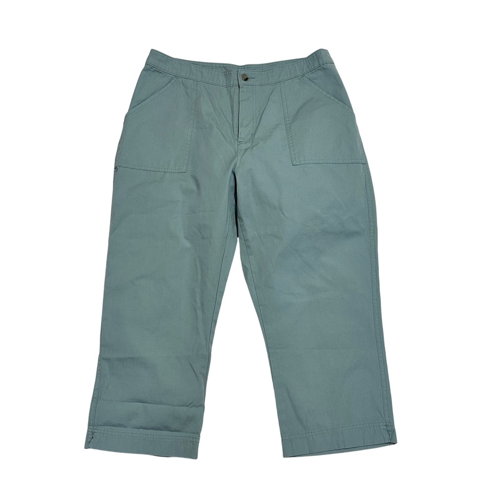 Woolrich Seamist 1412 Womens Light Blue Cotton Canvas Cropped Pants Size 14